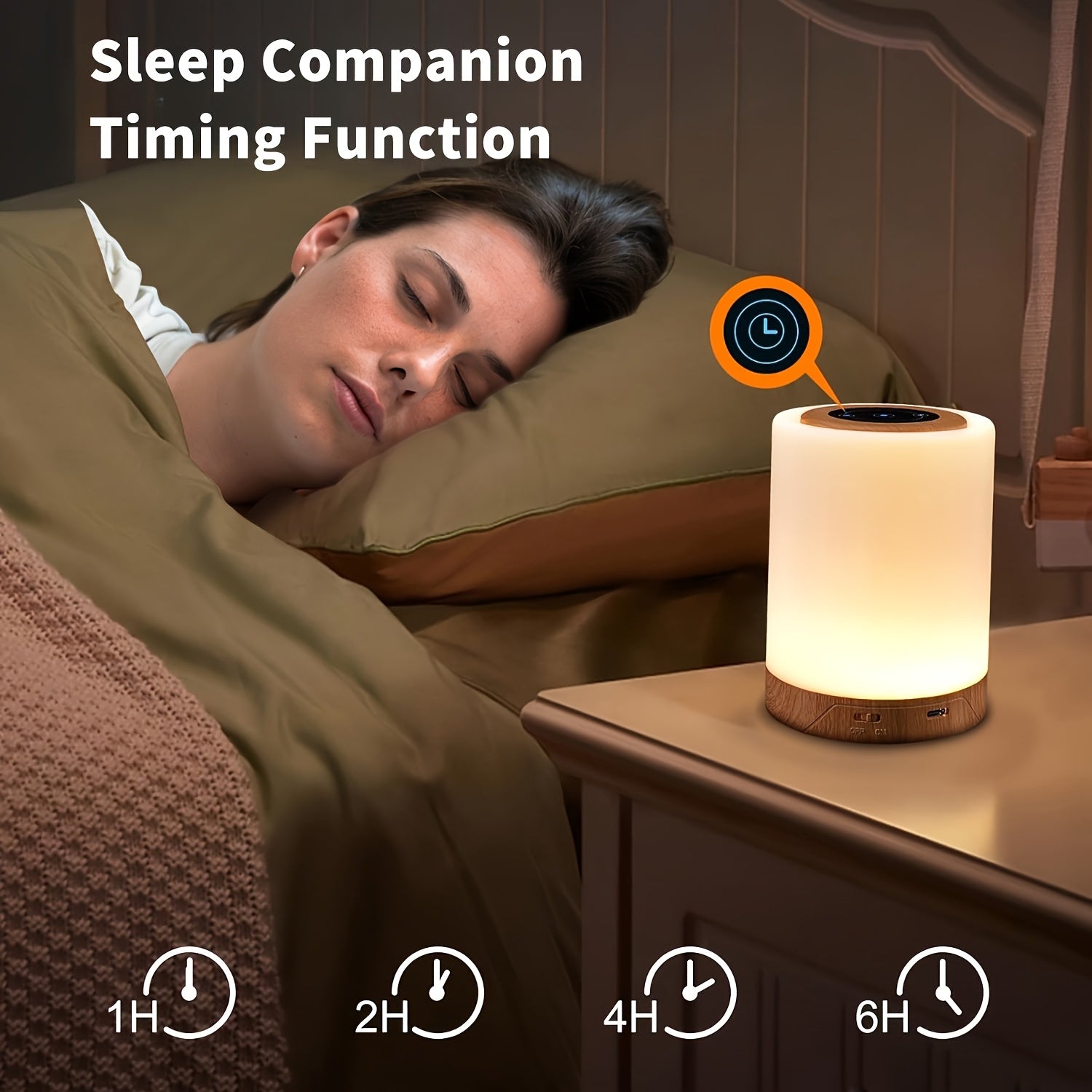 LED Night Light Touch Control Rechargeable Lamp