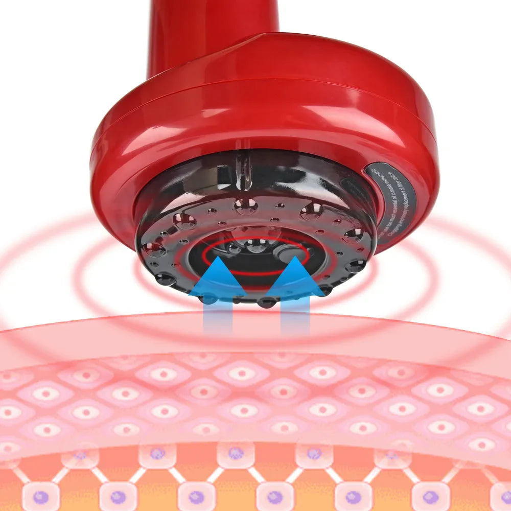 Electric Cupping Therapy Massager EMS Gua Sha Scraping Suction Cup Red