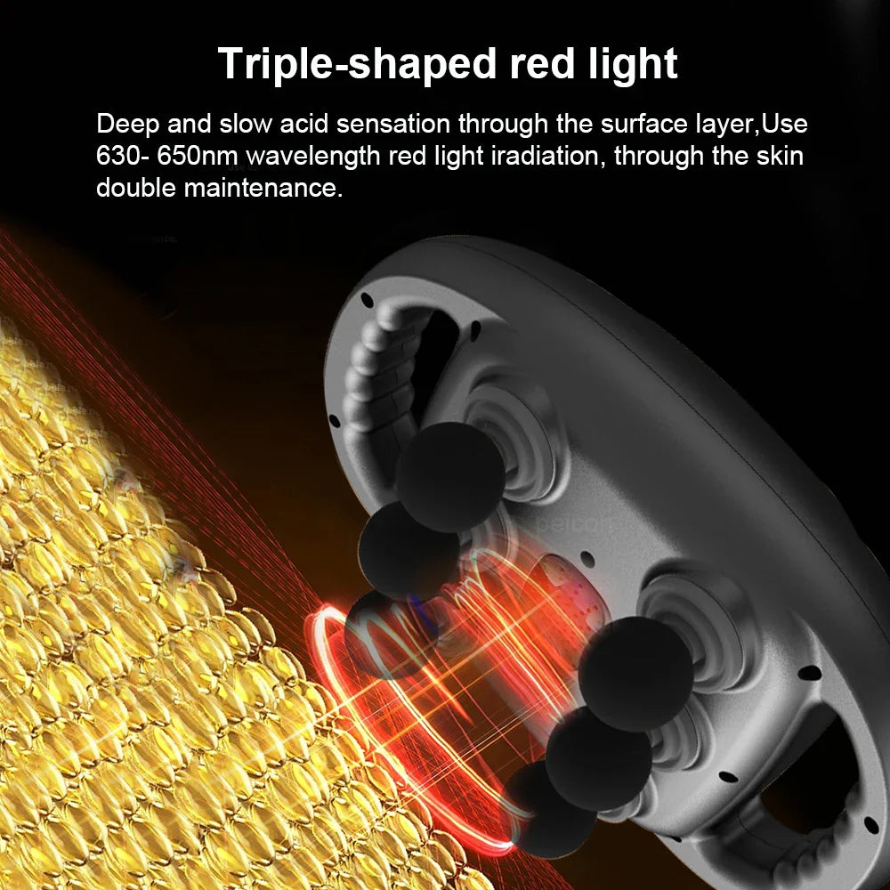 6-Head Fascia Massage Gun High-Frequency Tissue Muscle Massager Black