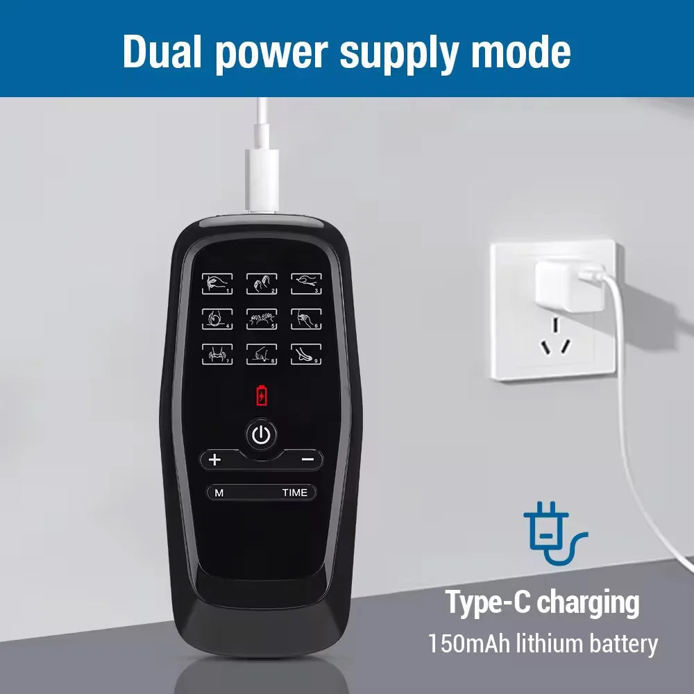 Physiotherapy TENS & EMS Muscle Stimulator Digital Acupuncture Therapy Black