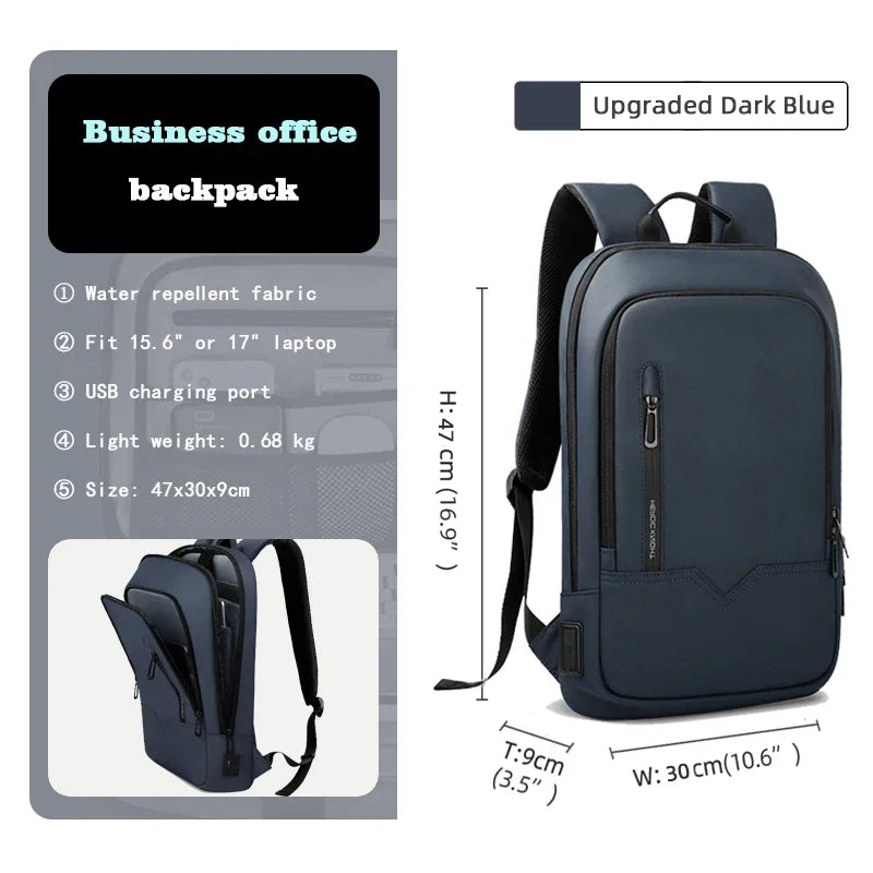 15.6-Inch Waterproof Laptop Backpack Blue