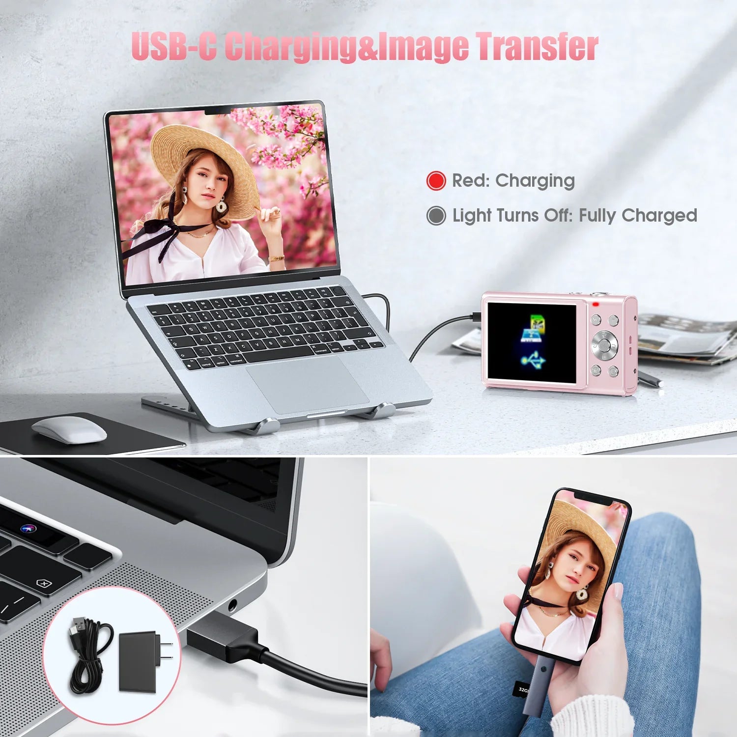 Digital Camera with Autofocus Pink