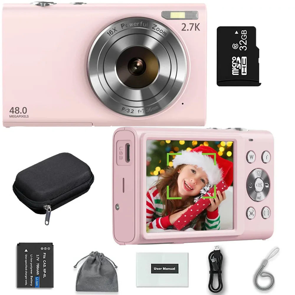 Digital Camera with Autofocus Pink
