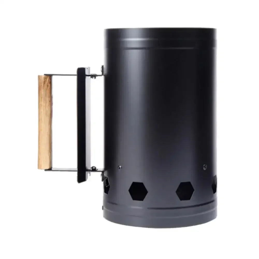 Charcoal Starter Chimney Spark Bucket Black