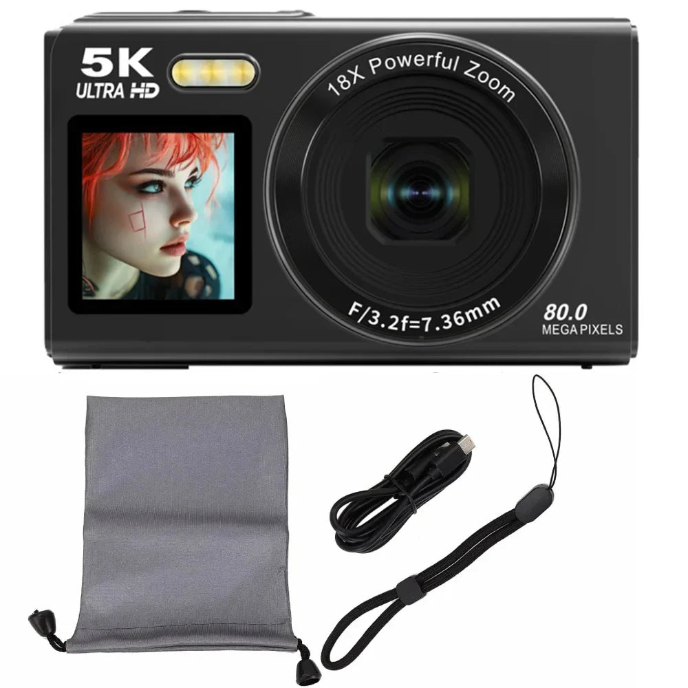 Dual Screen Digital Camera Black