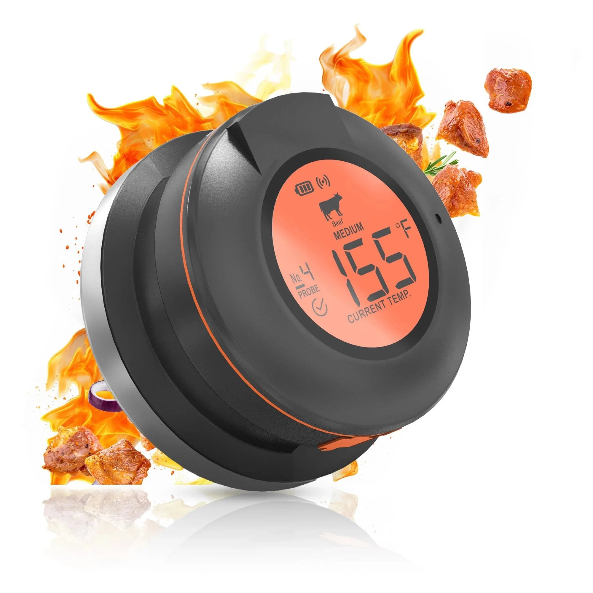 Grill Smart Wireless Meat Thermometer Black