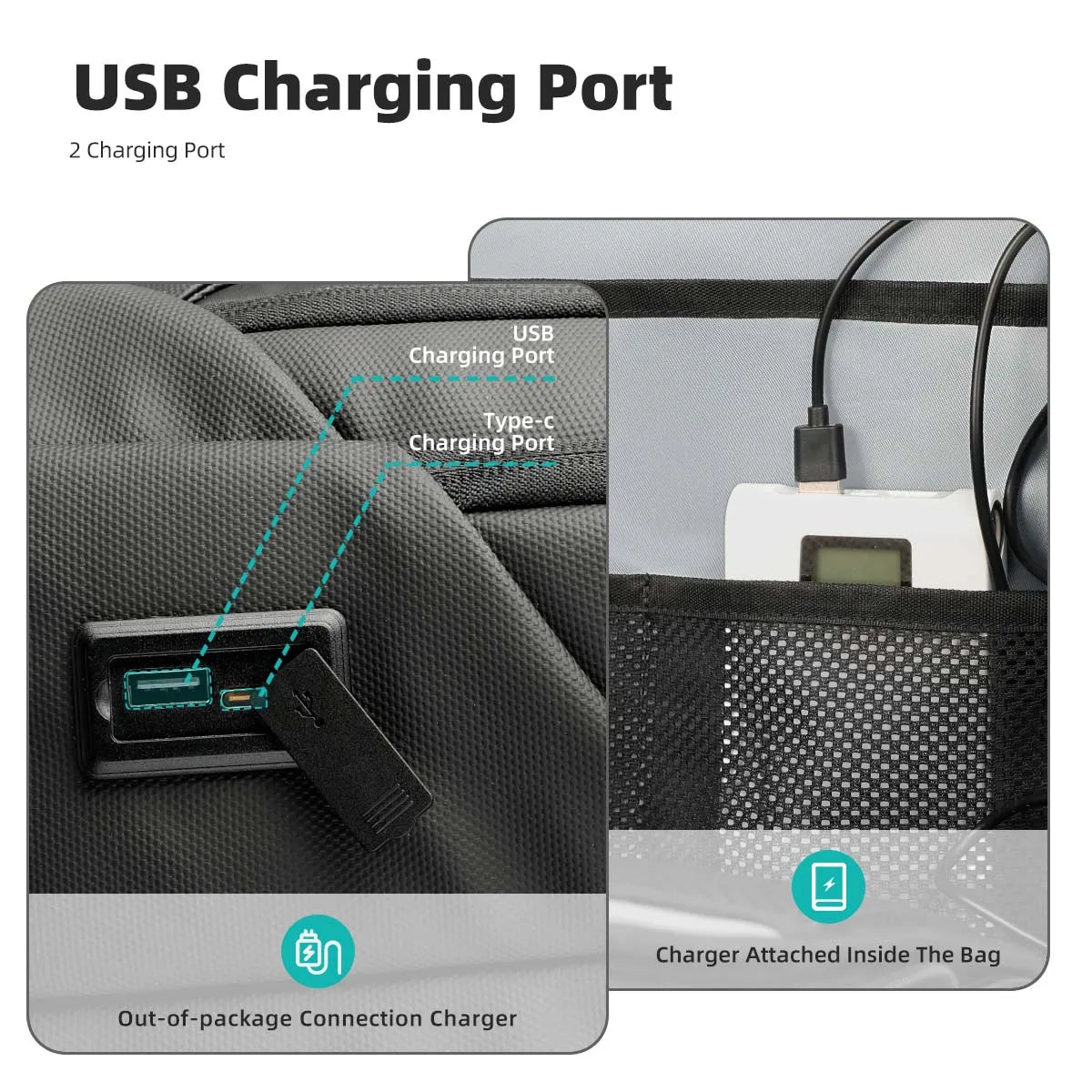 15.6-Inch Travel Laptop Backpack Dark Grey