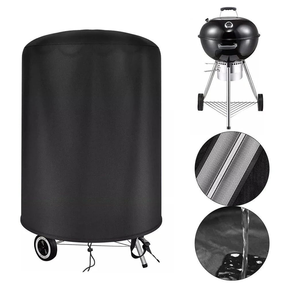 Waterproof Kettle BBQ Cover Black