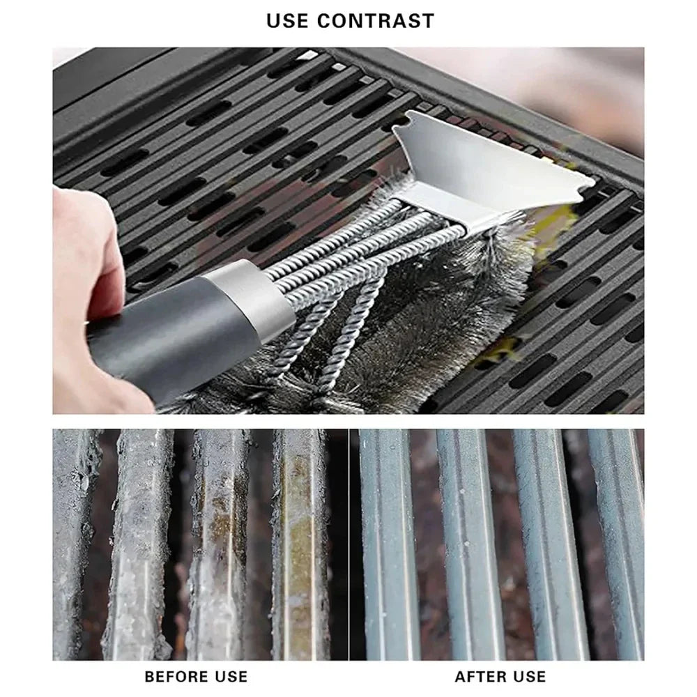 2PCS Grill Brush Scraper Silver