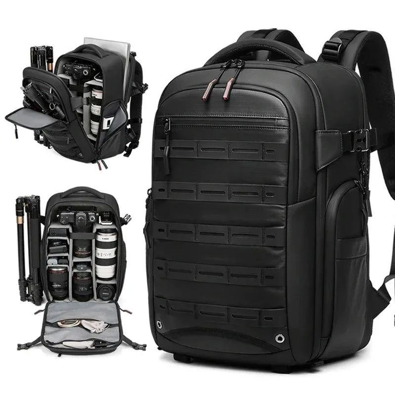 Multi-Functional Camera Backpack Black