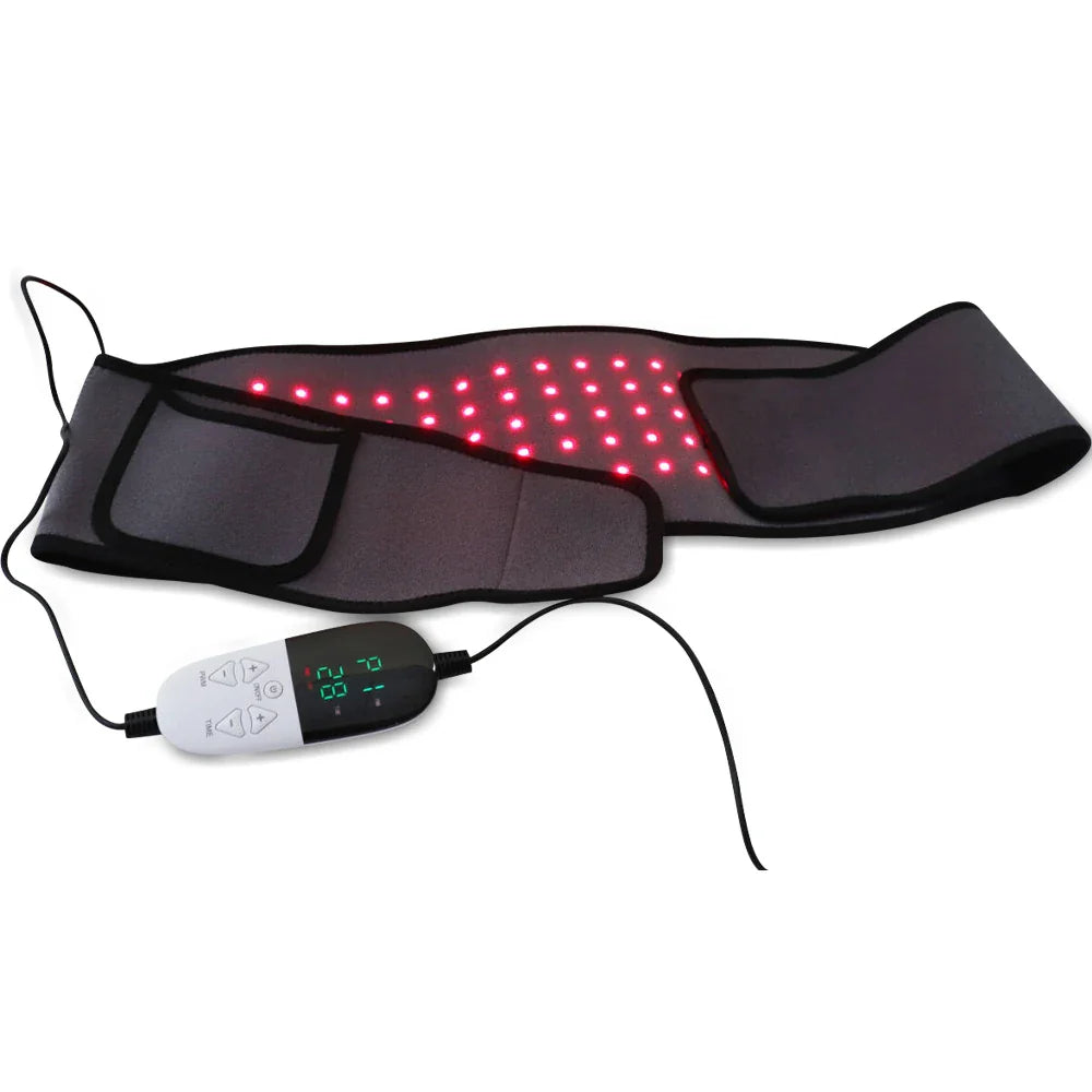 LED Infrared Red Light Therapy Belt Pain Relief And Slimming Device Grey