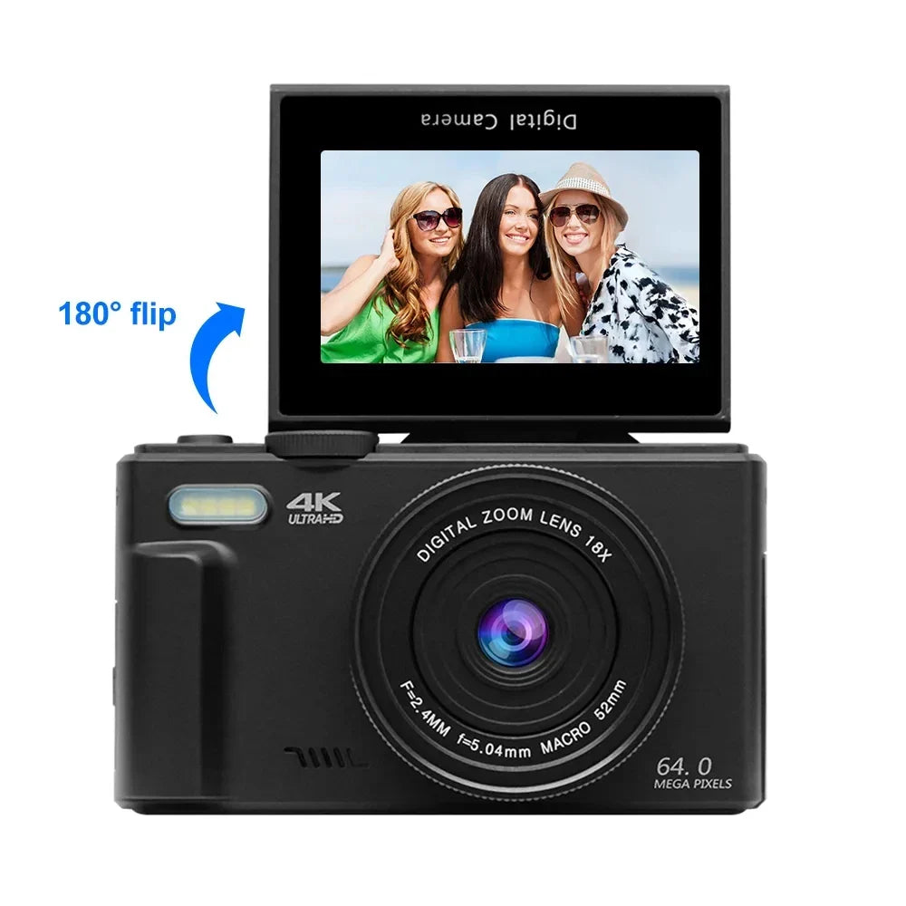 Digital Camera with Zoom Autofocus Black