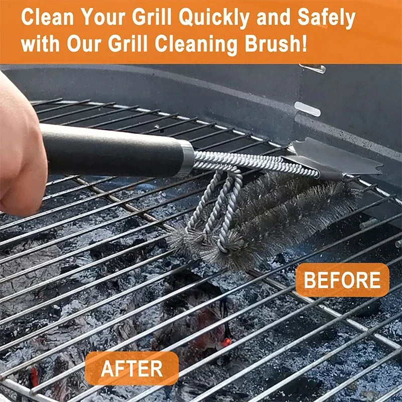 2PCS Grill Brush Scraper Silver