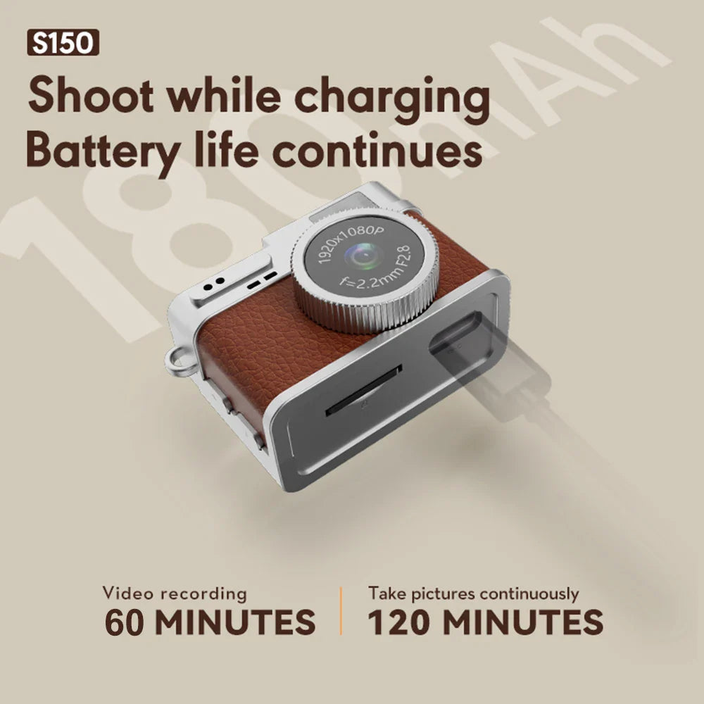 Mini Retro Digital Camera Brown