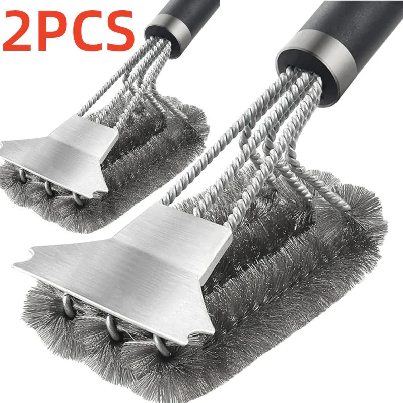 2PCS Grill Brush Scraper Silver