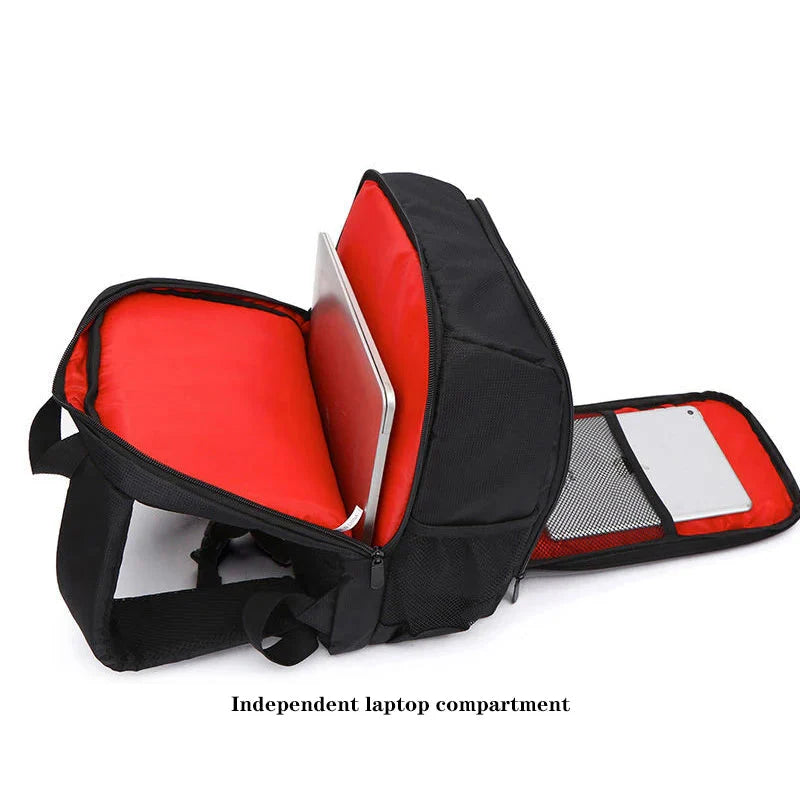 Camera Backpack Laptop Compartment Red