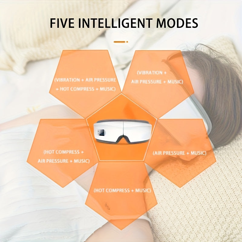 Smart Eye Massager with Heat Therapy and Vibration