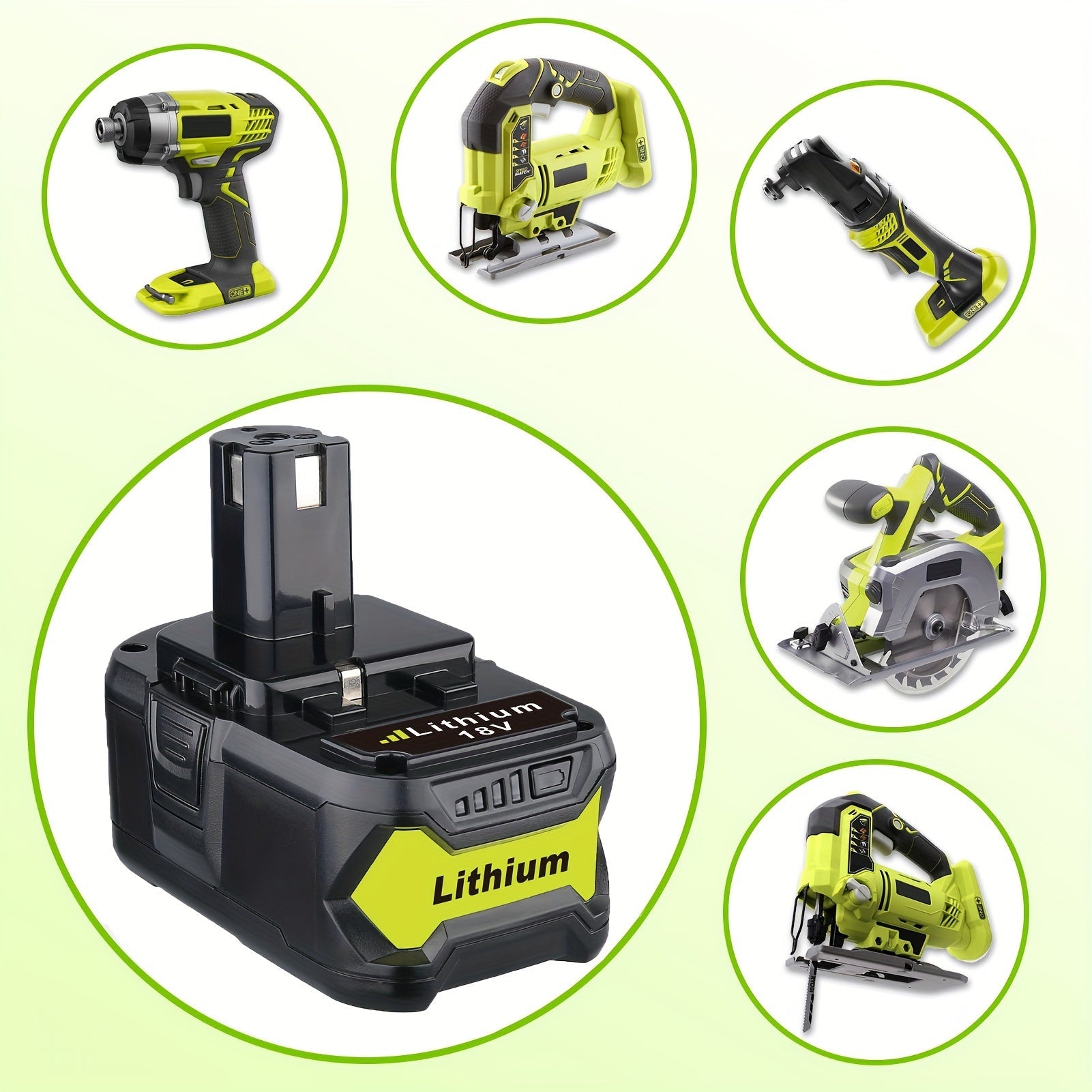 1 Pack Lithium Battery for Ryobi Tools