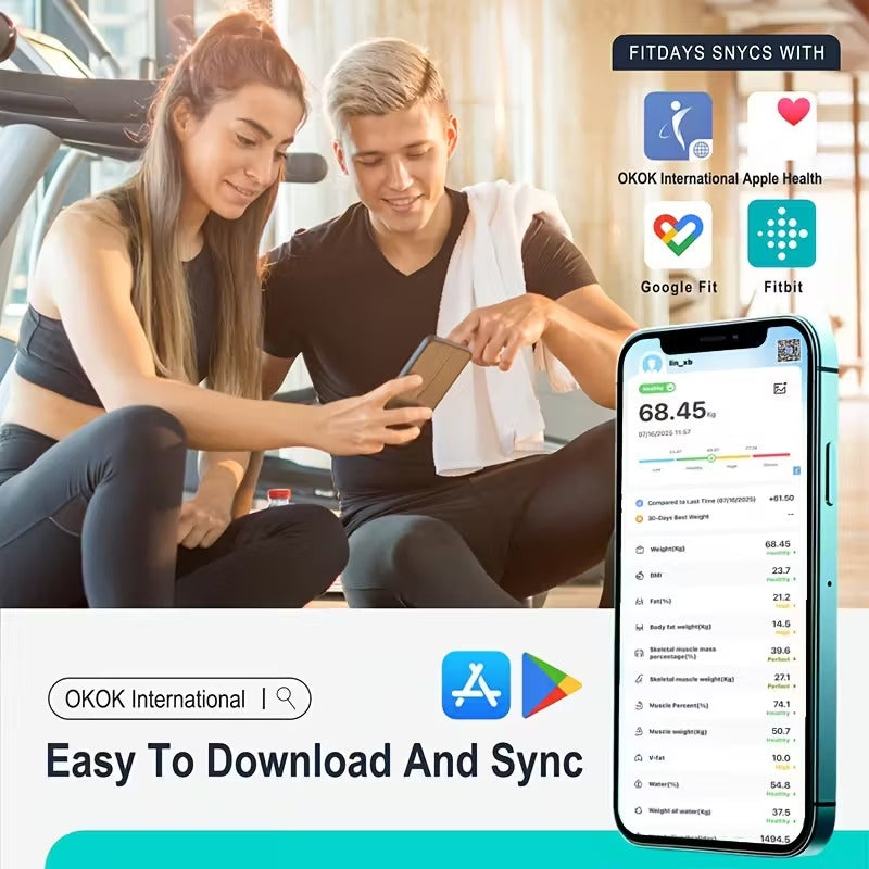 Smart Digital Weight Scale with Wireless App Sync