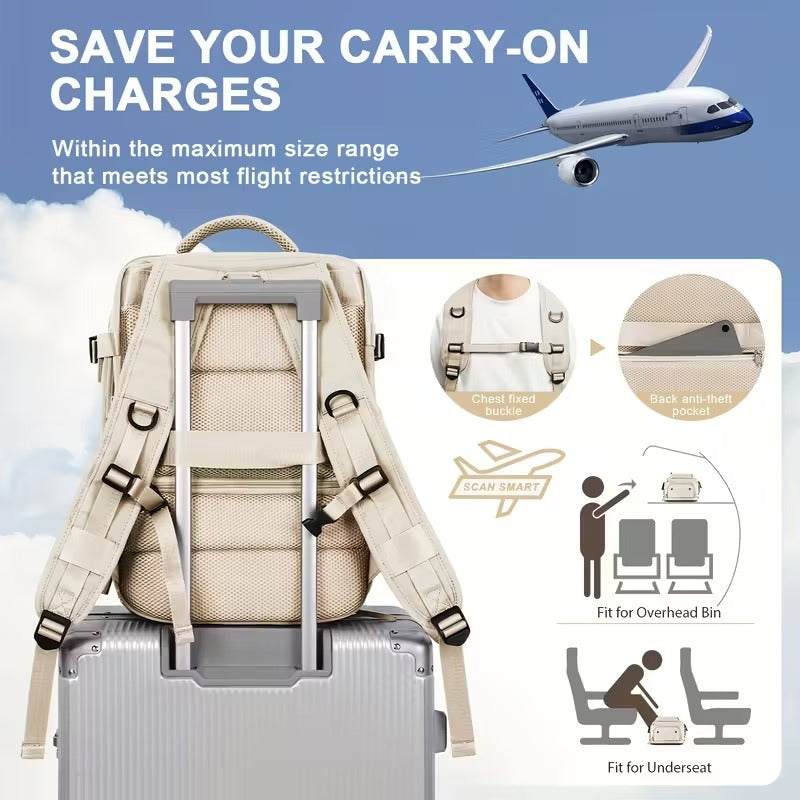 Travel Backpack with Laptop Compartment and USB Port