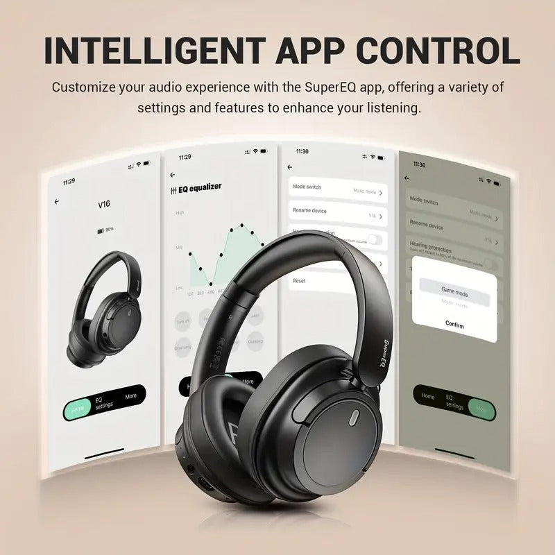 Wireless Over-Ear Headphones with Mic