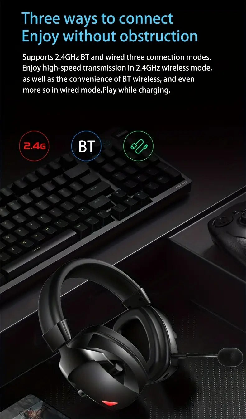 Over-Ear Gaming Headset Wireless and Wired