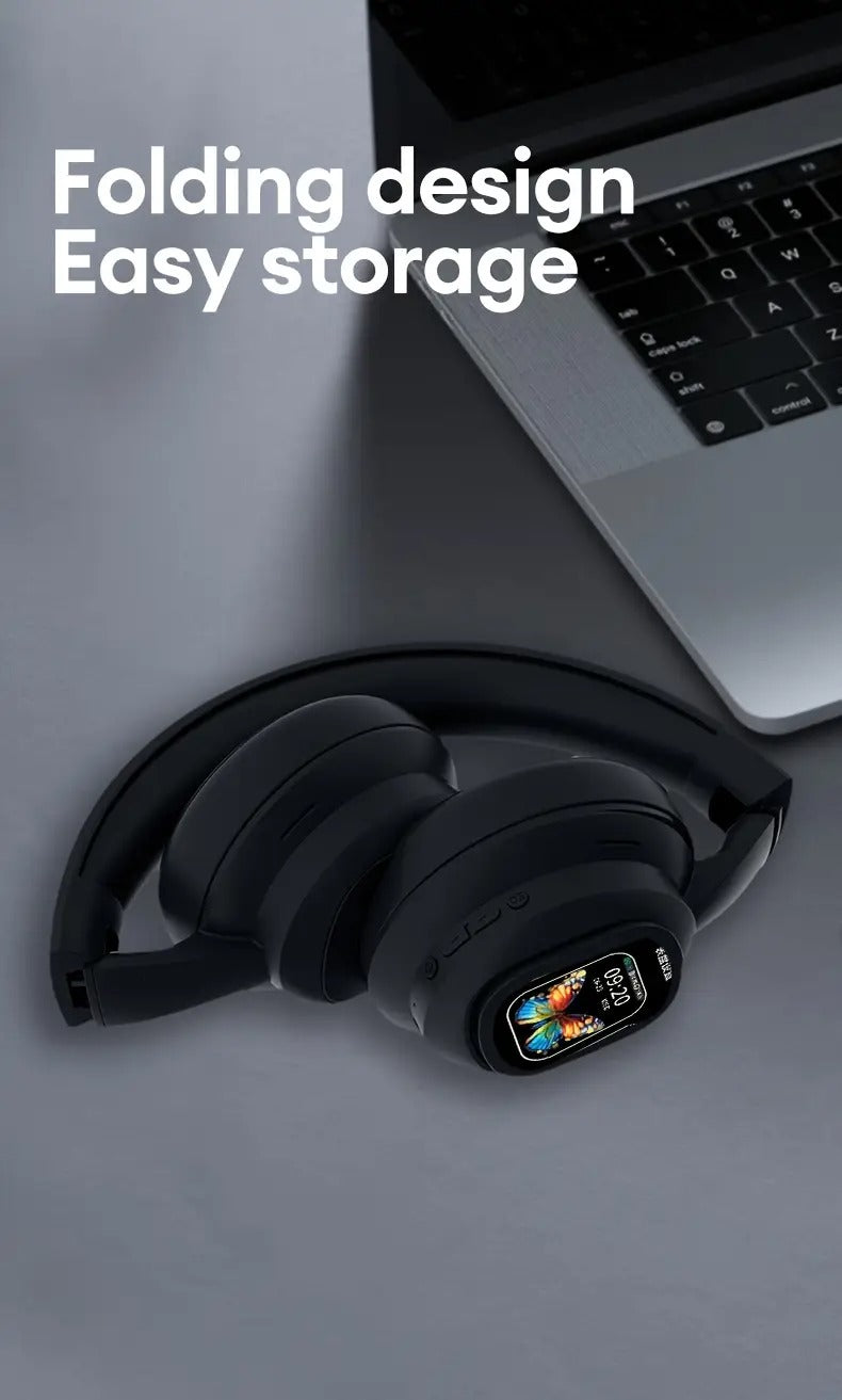 AI Translation Headphones LCD Touch Wireless Earbuds