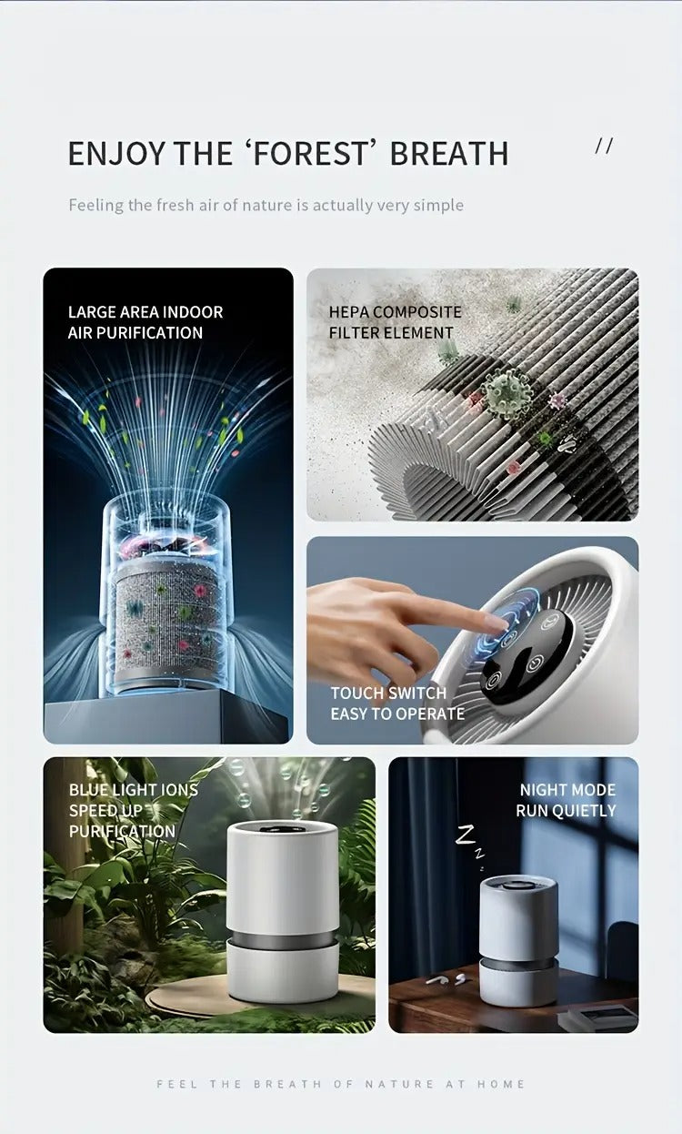Quiet Night Mode HEPA Air Purifier