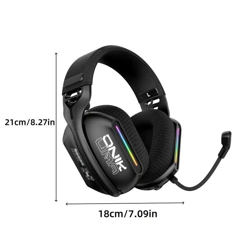 Wireless Gaming Headset with Mic and Type-C Charging