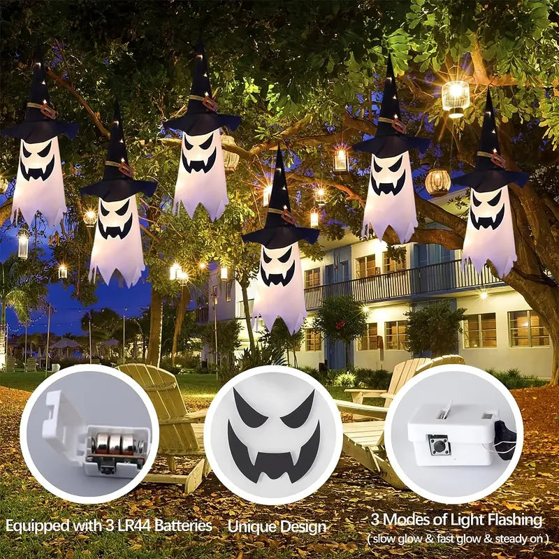 3pcs Enchanted Ghostly Witch Hat