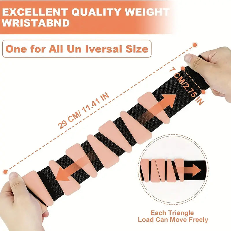 1 Pair Silicone Weighted Wristbands & Ankle Straps, 2lbs/907.18g - Salmon Pink