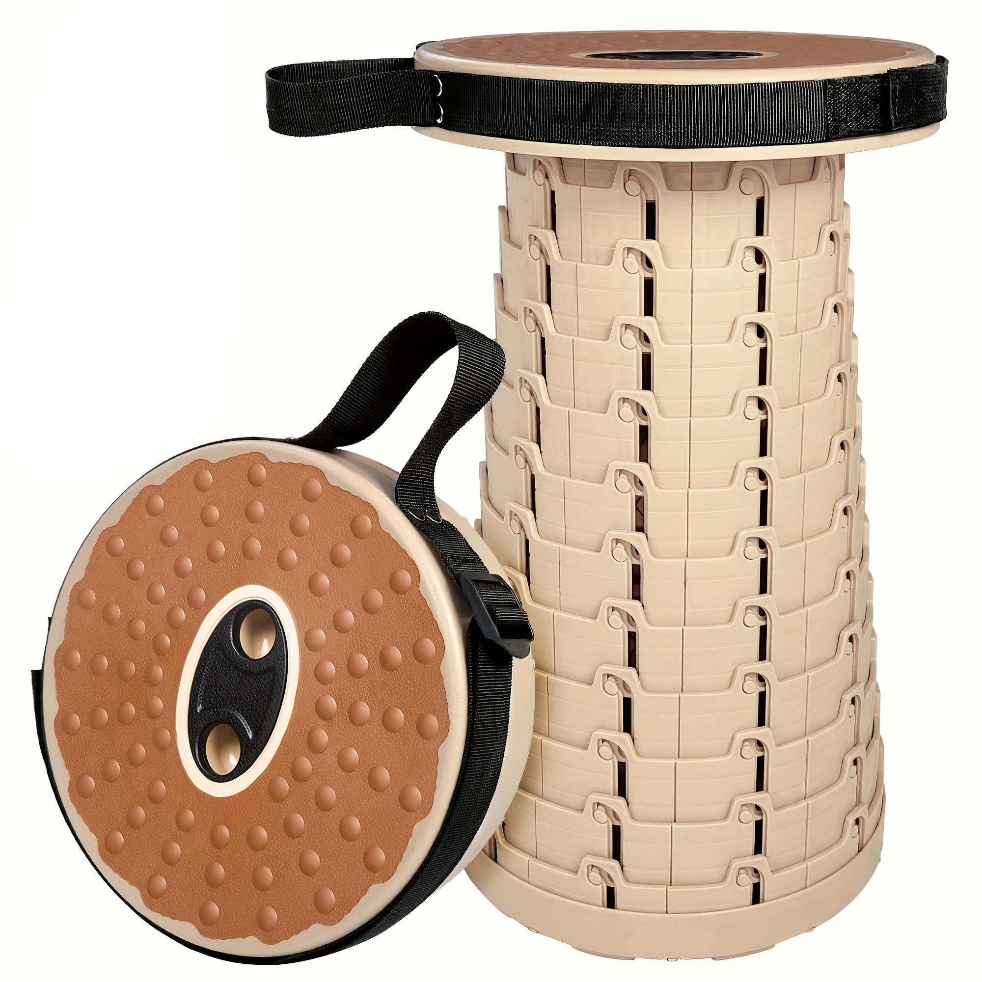 12-Level Folding Stool with PU Cushion Seat