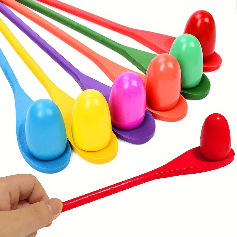 Wooden Egg Spoon Set for Outdoor Yard Games