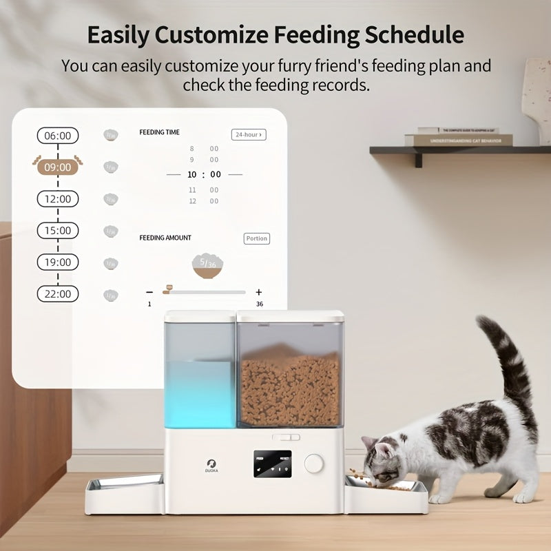 Smart Automatic Cat Feeder and Water Dispenser with App Control