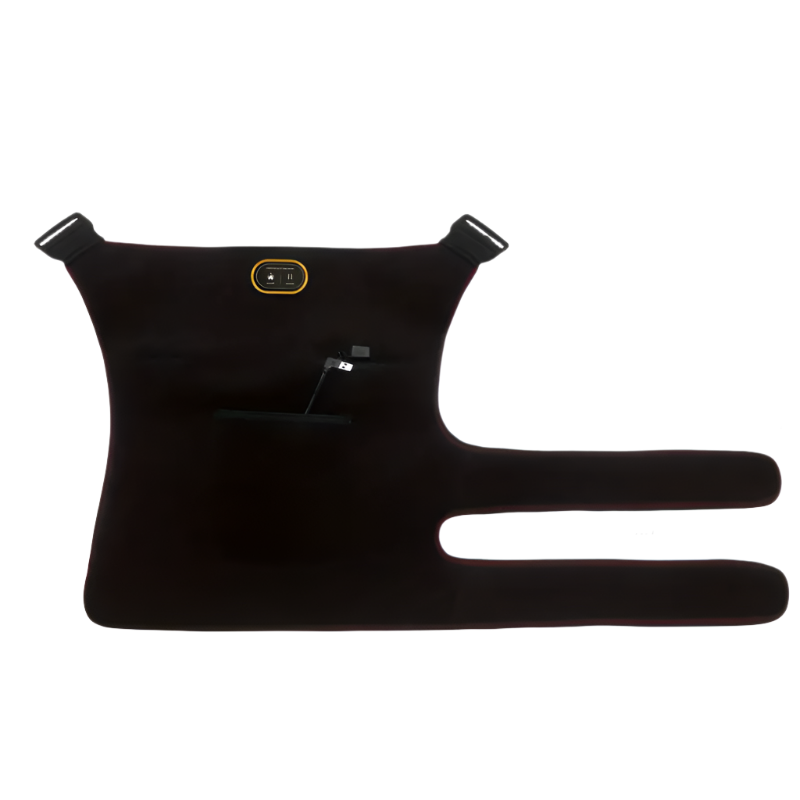 Usb-Powered Heated Hip Brace Massager With Vibration(Black)