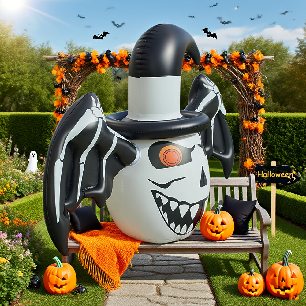 Halloween Inflatable Skull Bat with Hat