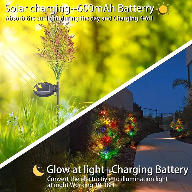 Twinkling Solar Christmas Tree Lights: A Festive Duo