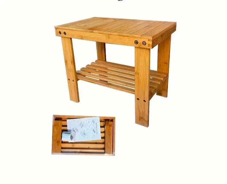 1 pc Bamboo Gardening Work Bench - Sturdy, Natural Color