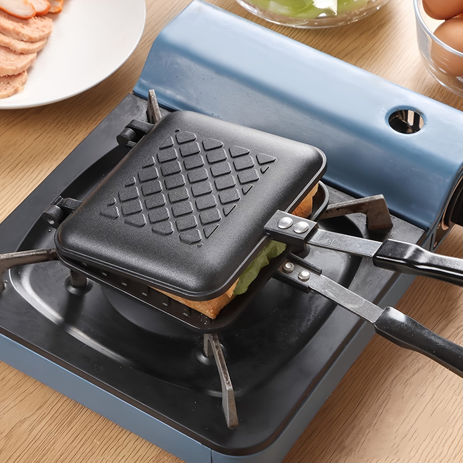 Double-Sided Grill Non-Stick Sandwich & Waffle Maker