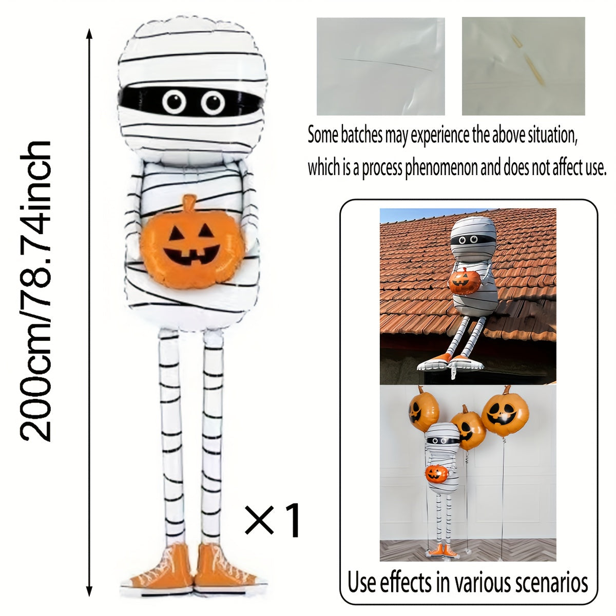 Mummy with Pumpkin Halloween Decoration