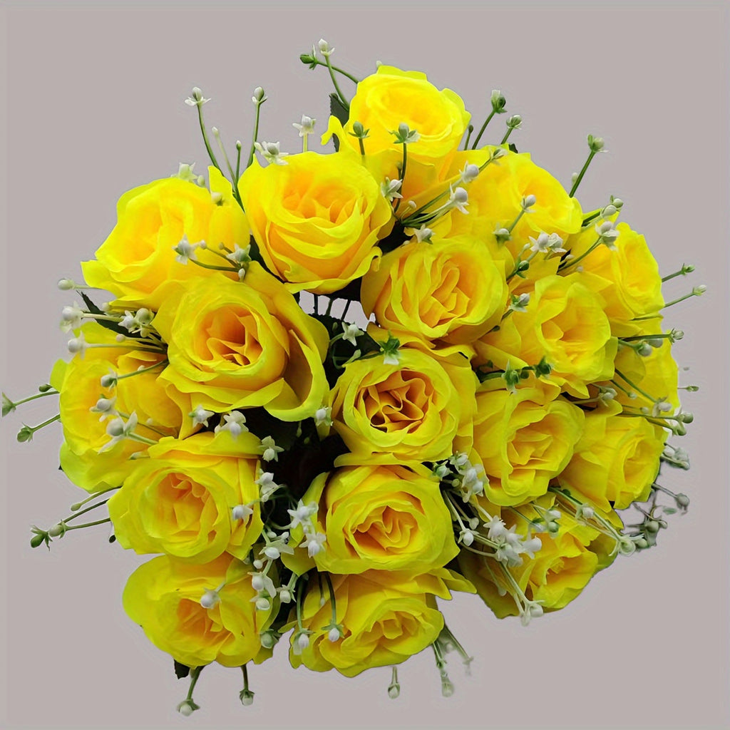 Silk Artificial Roses Bouquet For Home Decor
