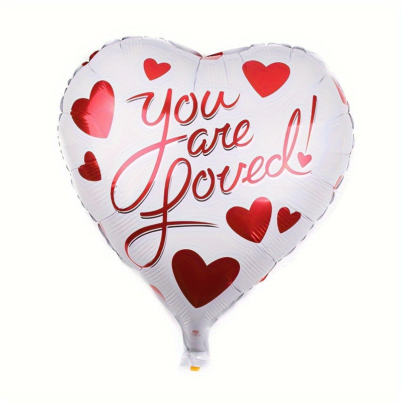 10Pcs Heart-Shaped Foil Balloons Valentine'S Party Decor