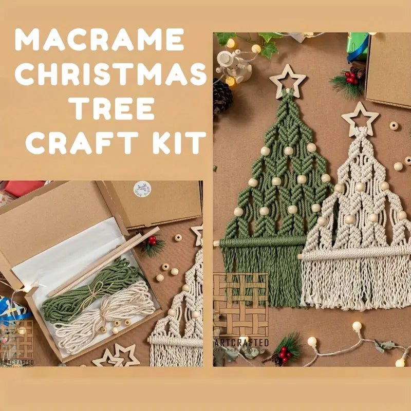 Twinkling Tidings: Pair of Woven Christmas Trees