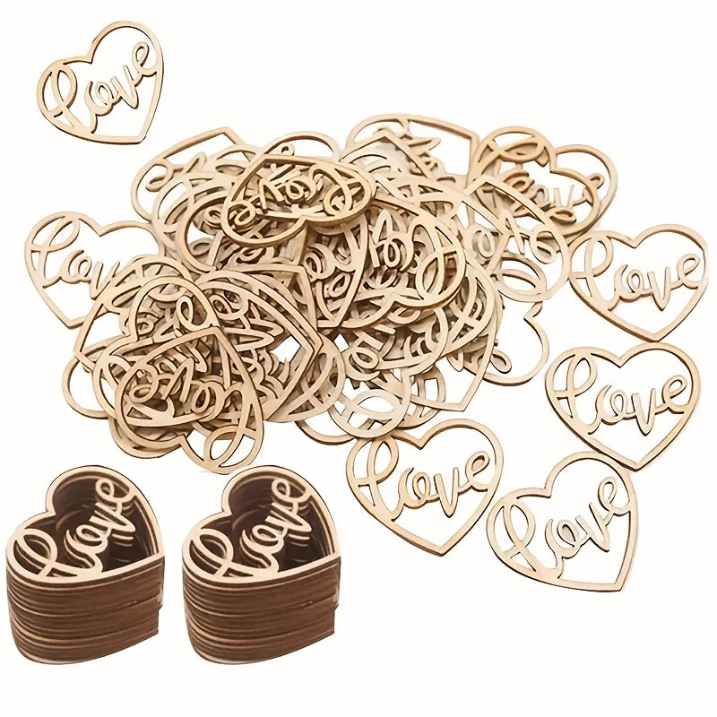 Love Heart Wood Crafts For Diy Home Decor