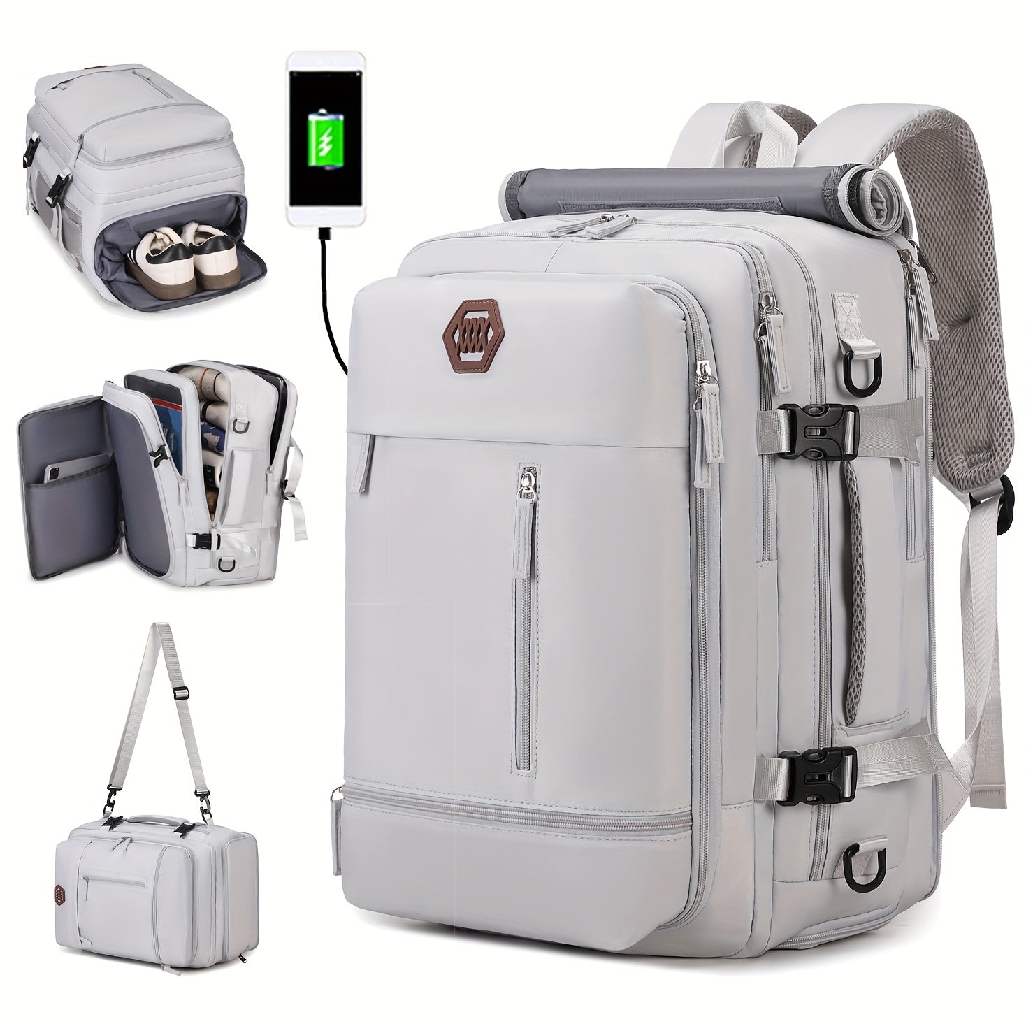 Airline Carry-On Backpack with USB Port & Laptop Compartment