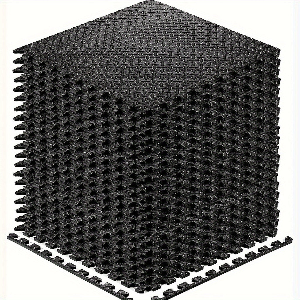 Interlocking Black EVA Fitness Mats Set (20pcs)