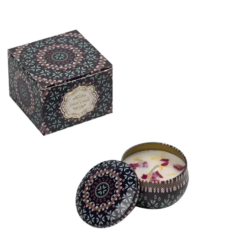 4Pcs Vintage Soy Wax Scented Candles In Jars