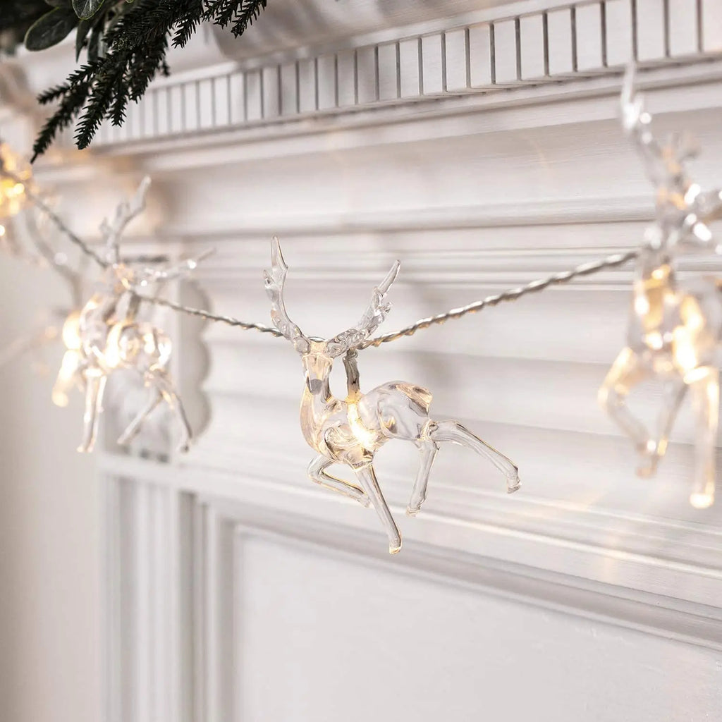 1.5M 10-Led Christmas Reindeer String Lights – Festive Fairy Garland