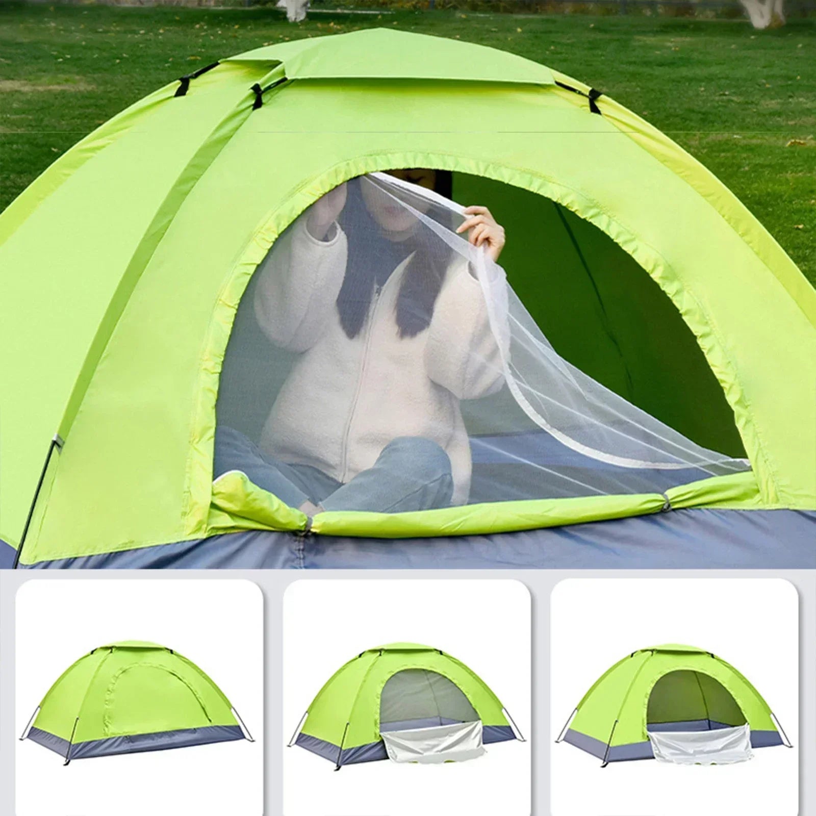 Ultralight Single Layer Camping Tent For Hiking & Travel