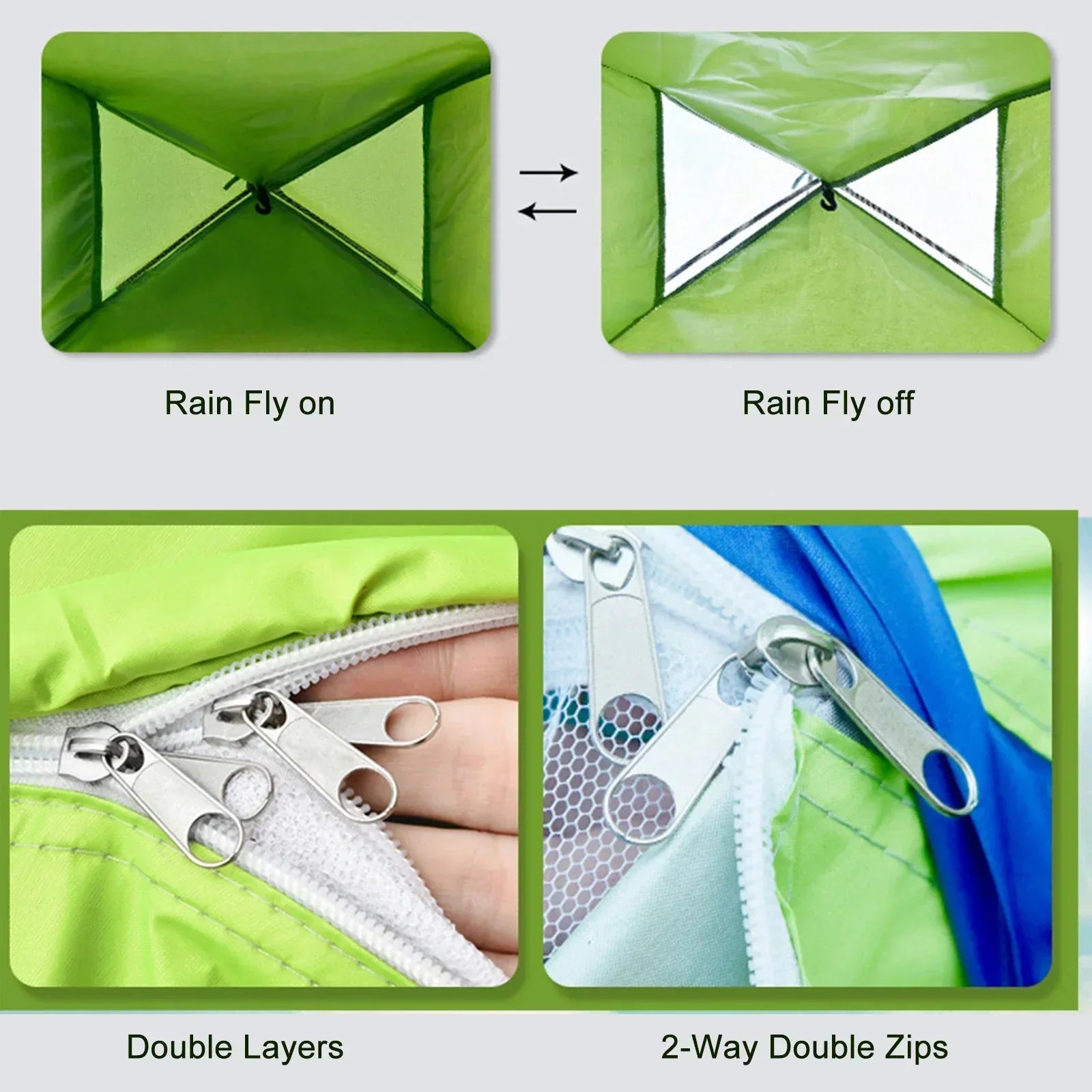 Ultralight Single Layer Camping Tent For Hiking & Travel